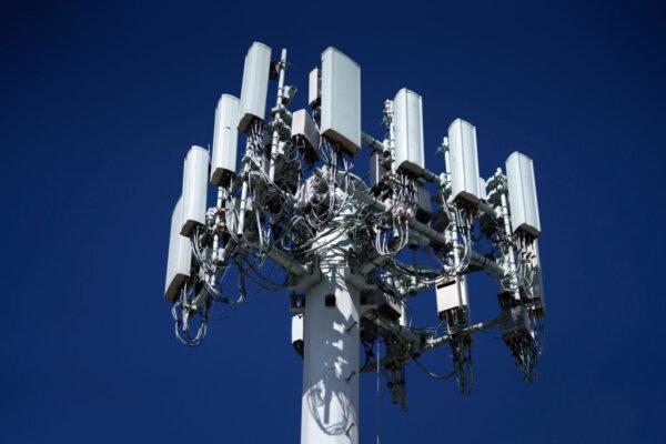 A mobile tower is seen in Los Angeles, California, on Feb. 22, 2024. (Eric Thayer/Getty Images)