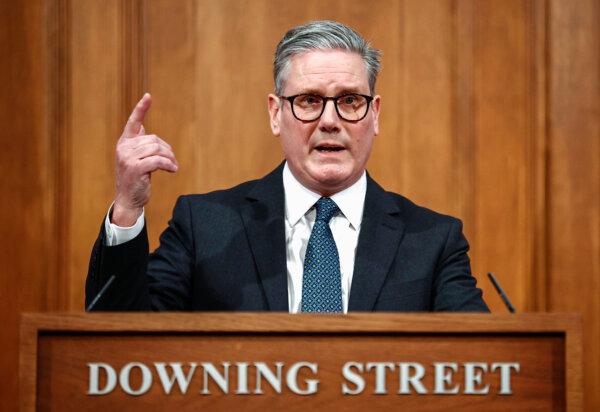 British Prime Minister Sir Keir Starmer speaks during a press conference at the Downing Street Briefing Room, in London, England, on Jan. 21, 2025. (Henry Nicholls/WPA Pool/Getty Images)
