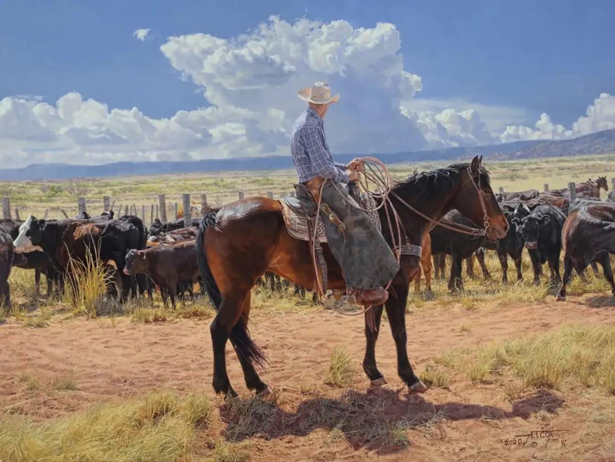 “Looking Them Over” by Tim Cox. (Courtesy of Tim Cox Fine Art)
