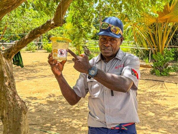 One of the island's fruit fly rangers. (Darrol Williams/Department of Agriculture, Fisheries and Forestry)