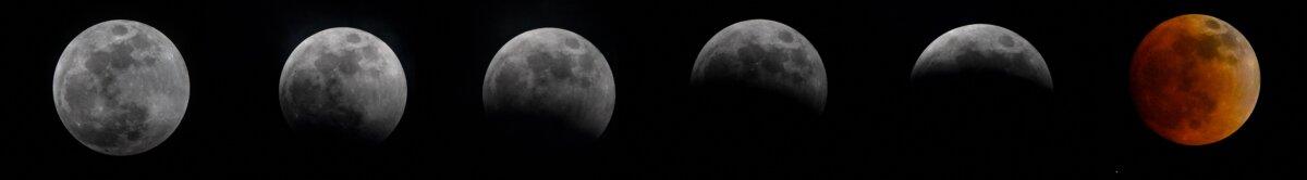 (L–R) The full moon, also known as the