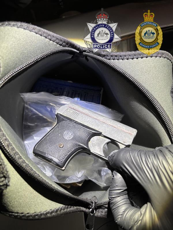 Another of the guns found by AFP officers during the raid. (Courtesy of the AFP)