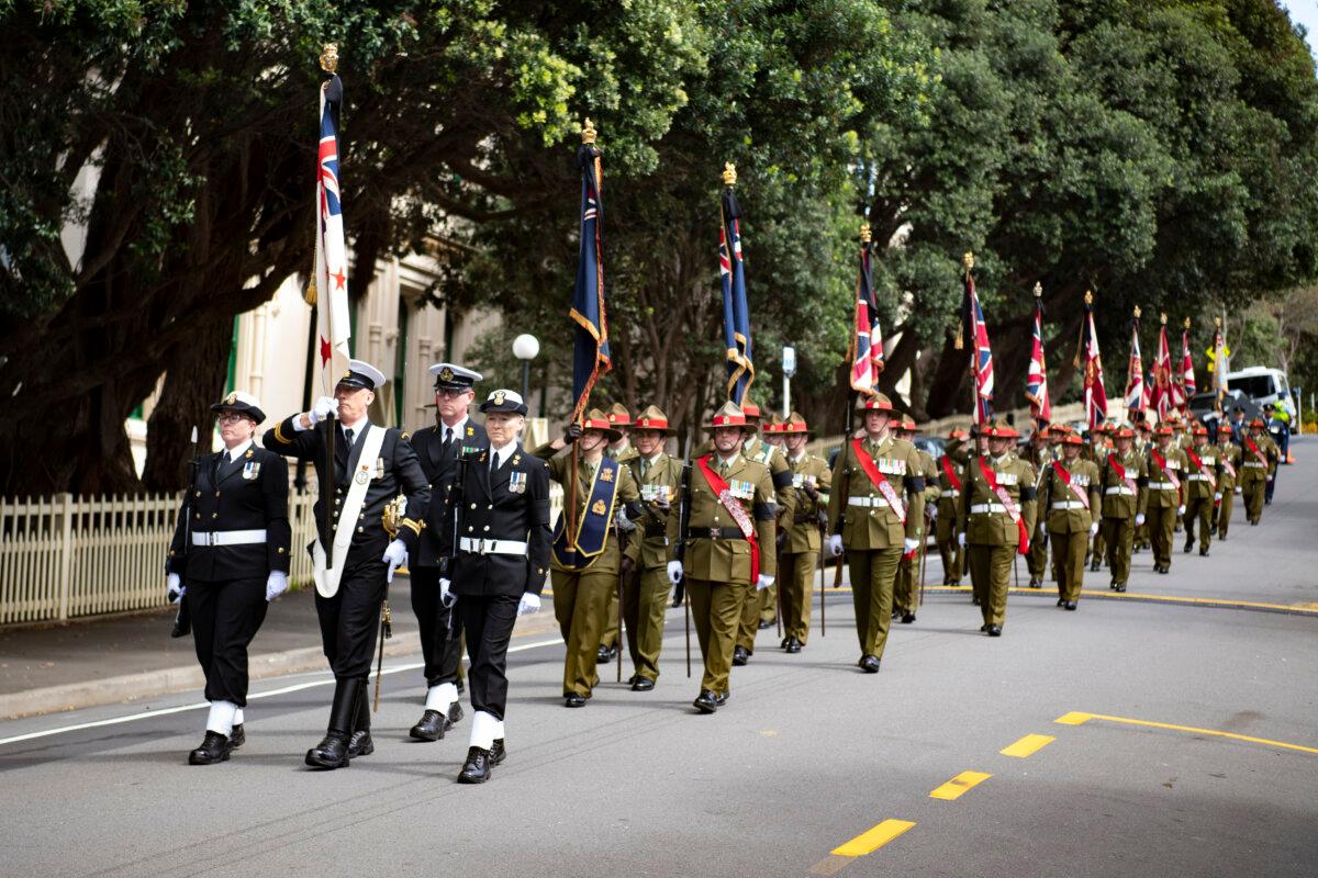 NZDF personnel taking part in the final official act of remembrance for the late Queen Elizabeth II during the State Memorial Service in Wellington. (Courtesy of the NZDF)