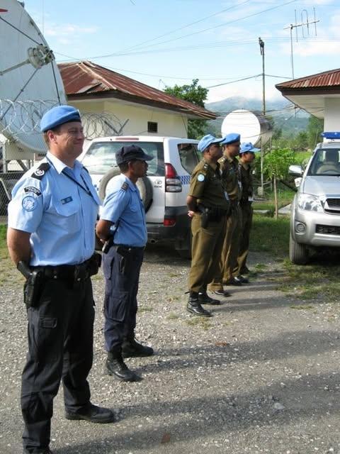 Jason Bryant (L) during his peacekeeping service in East Timor. (Courtesy of Jason Bryant)