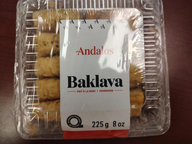 Salmonella Risk Prompts Recall of Pistachio Baklava Products