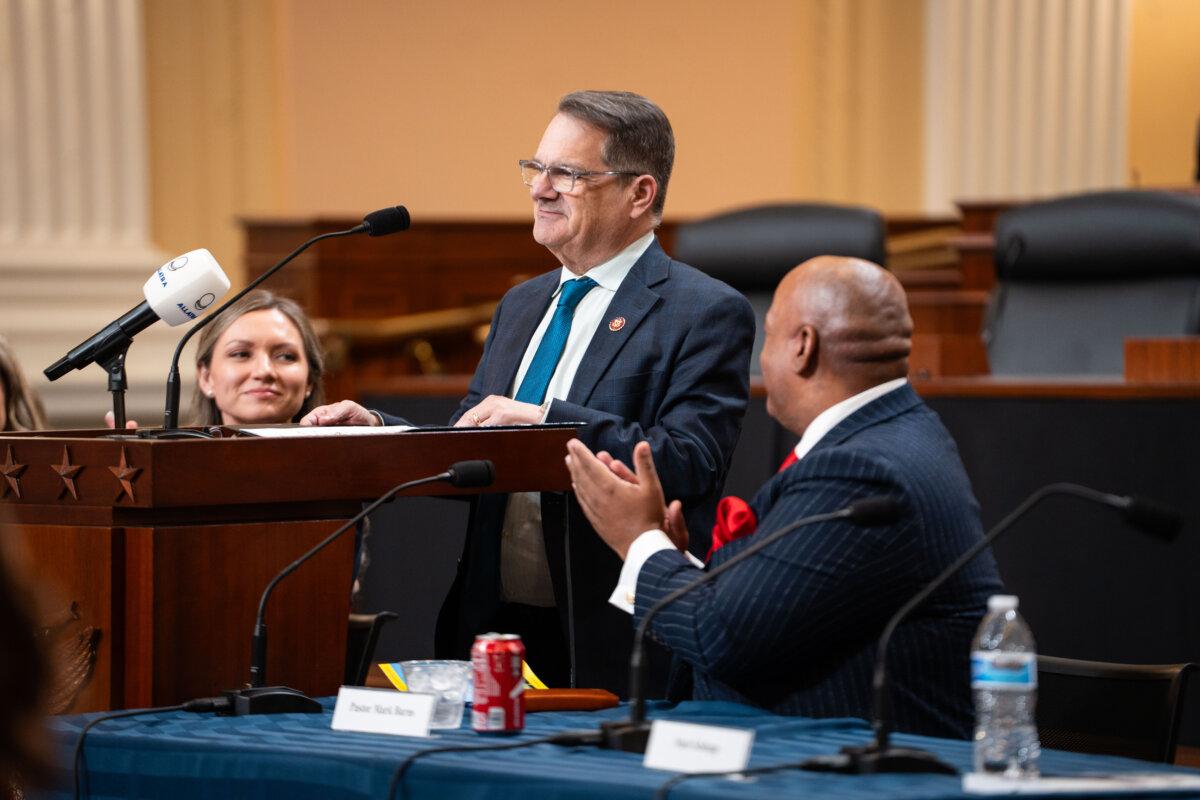 Rep. Gus Bilirakis (R-Fla.) speaks during the International Interfaith Conference, “United in Liberty: The Rise of Spiritual Diplomats,” in Washington, on Jan. 22, 2026. (Madalina Kilroy/The Epoch Times)