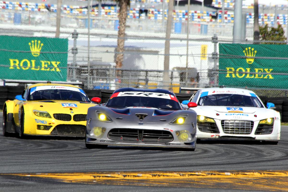 Top-tier sports cars from both ALMS and Rolex, like the Turner BMW Z4, SRT Viper, and GMG Audi R8, will compete in two classes at the 2014 TUSCC Rolex 24. (Chris Jasurek/Epoch Times)