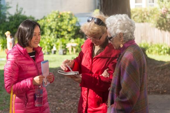 Now living in the United States, Peiqi Gu can openly practice Falun Gong. Her mission is to tell others about about the benefits of Falun Gong as shown here in a park in San Francisco on Oct. 24, 2016. (Cat Rooney/Epoch Times)