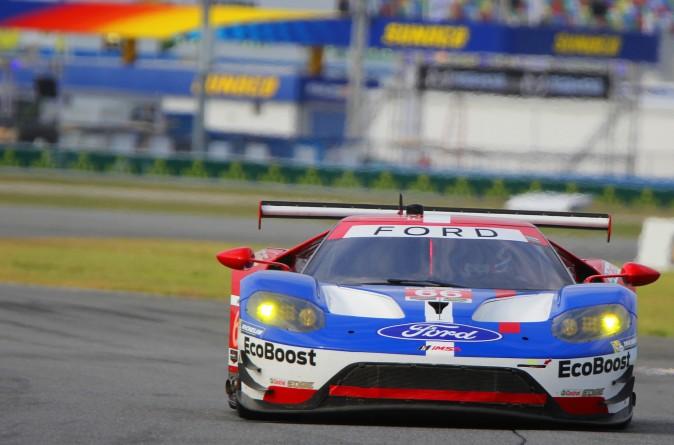 Joey Hand in the #69 Ford GT led a Ford sweep of GTLM. (Chris Jasurek/Epoch Times)