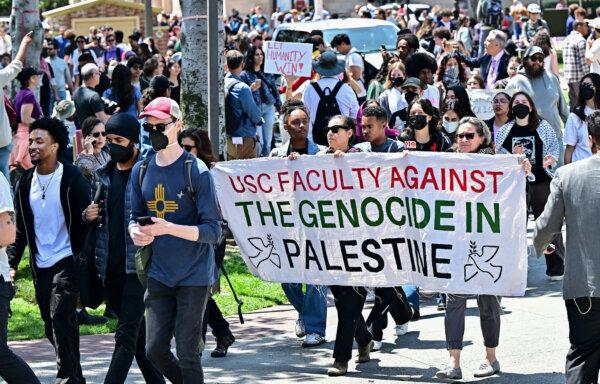 Pro-Palestinian Protesters Gather on the USC Campus