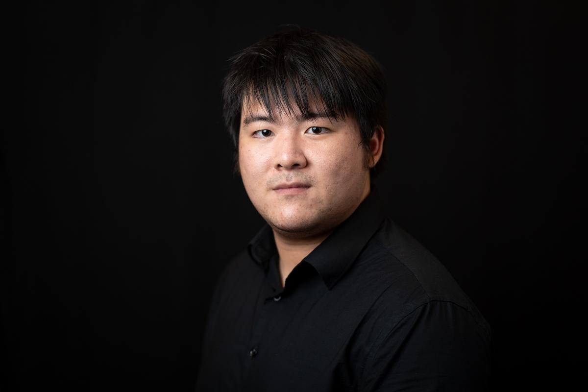Jiusi Zhang from China after competing at the finals of the 6th NTD International Piano Competition at the Kaufman Music Center in New York City on Nov. 1, 2022. (Samira Bouaou/The Epoch Times)