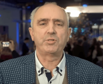 Peter Van Dalen, a member of the European Parliament from Holland, speaks in support of Taiwan’s legislative efforts. (Screenshot by The Epoch Times)