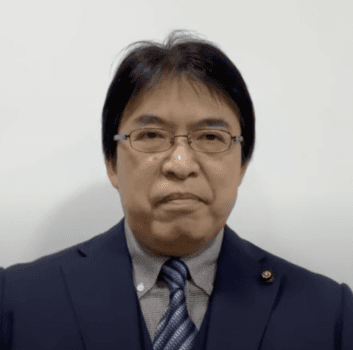 Hiroaki Maruyama, representative of the Local Councilors Group in Japan's Association to Consider Organ Transplantation in China speaks in support of Taiwan’s legislative efforts. (Screenshot via The Epoch Times)