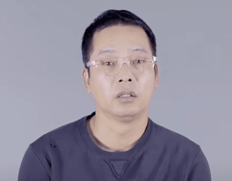 Korean TV producer Kim Hyun-chul speaks in support of Taiwan’s legislative efforts. (Screenshot by The Epoch Times)