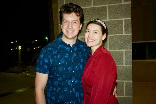 Jacob and Jessica Pennington at Shen Yun Performing Arts at Austin's Long Center for the Performing Arts, on Jan. 7, 2023. (Sally Sun/The Epoch Times)
