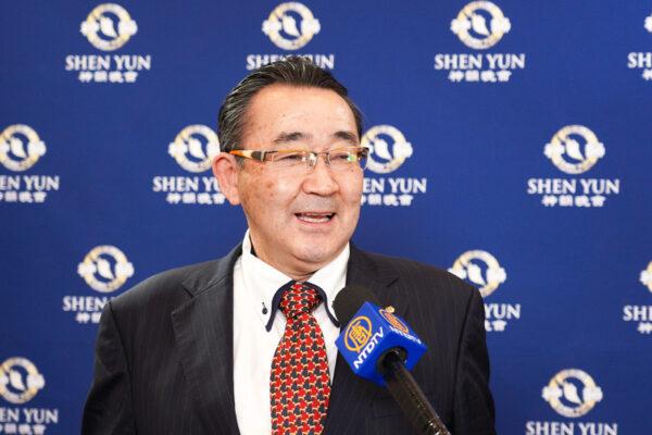 Mr. Sasaki Teruhide attends Shen Yun Performing Arts at the Shinjuku Bunka Center in Tokyo, Japan, on Jan. 24, 2023. (Annie Gong/The Epoch Times)