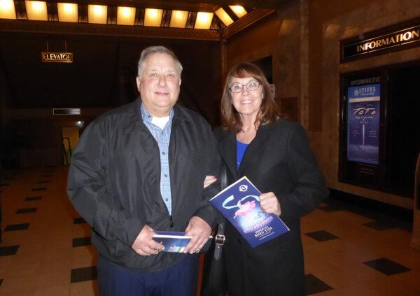 Joel Larose and his wife, Rita Lupo, at the matinee performance of Shen Yun at the Stifel Theatre (formerly Peabody Opera House), in St. Louis, on Feb. 18, 2023. (Frank Liang/The Epoch Times)