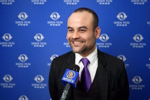 Richard Ligner came to experience Shen Yun in Nantes on Feb. 21, 2023. (NTD)