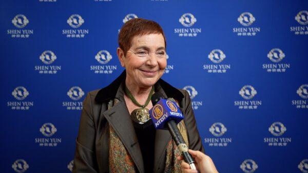 Eliane Sabatier is a senior health executive. She enjoyed Shen Yun on Feb. 24, 2023 in Aix-en-Provence. (NTD)