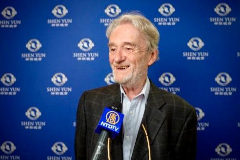 Frédéric Puzin, a former inspector of National Education, came to discover Shen Yun in Paris on April 28, 2023. (NTD)