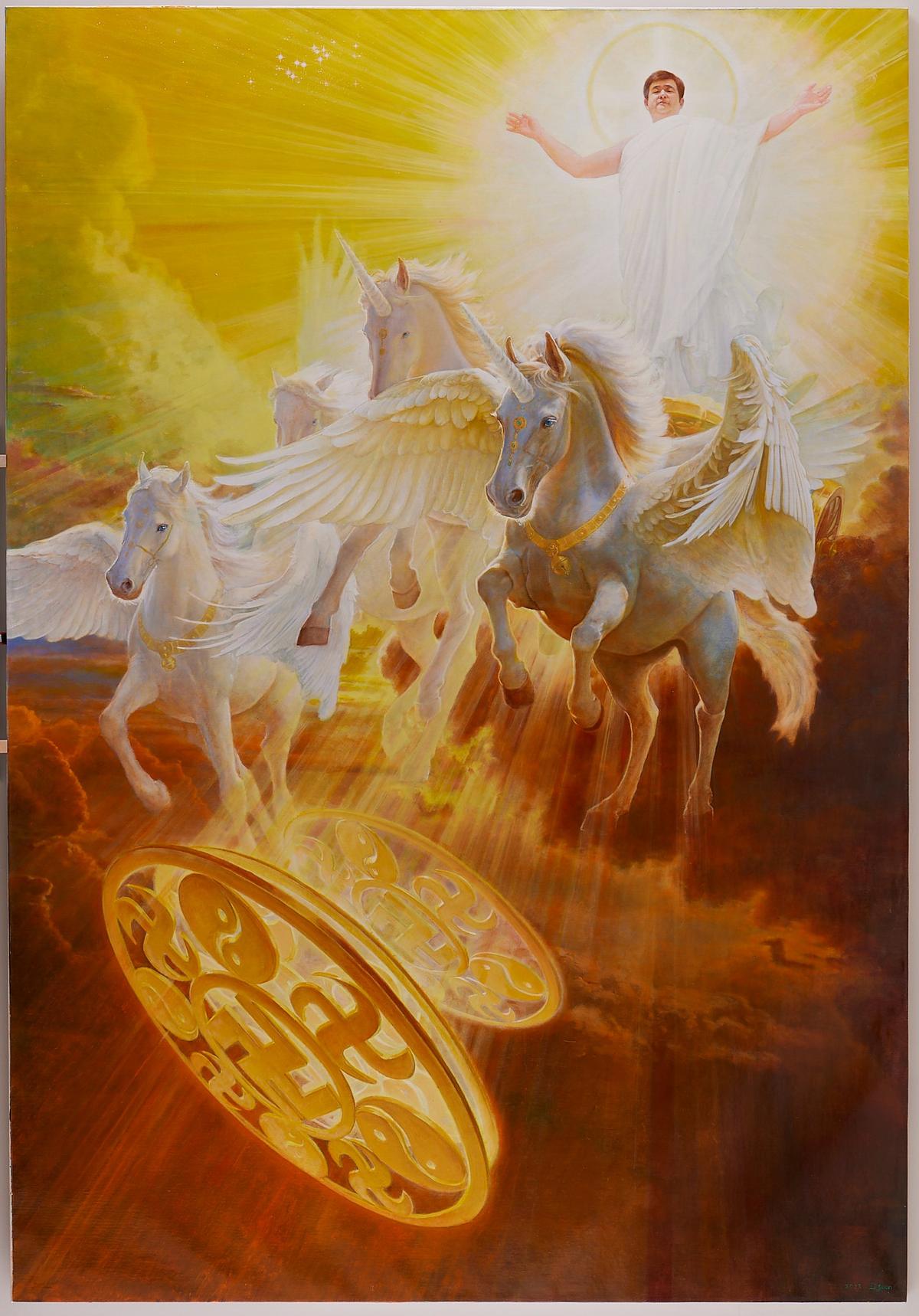 "The Infinite Grace of Buddha (Center)" by Yuan Li. (NTD International Figure Painting Competition)