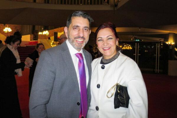 Alexandra Ebejer and Emvin Ebejer, at the Shen Yun Performing Arts performance at the Teatro Regio Torino in Torino, Italy, on Jan. 10, 2024. (The Epoch Times)