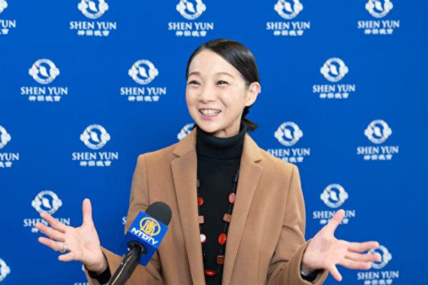 Miyaura Kumiko at the Shen Yun Performing Arts performance at J:COM Hall Hachioji on Jan. 25, 2024. (Fujino Wei/The Epoch Times)