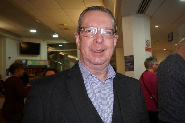 Steve Smith at Shen Yun Performing Arts at Venue Cymru, in the U.K., on Feb. 8, 2024. (Mary Mann/The Epoch Times)