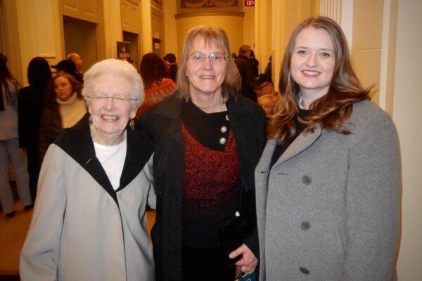 The Baumann family attended Shen Yun Performing Arts at Merill Auditorium in Portland, on Feb. 10, 2024. (Weiyong Zhu/The Epoch Times)