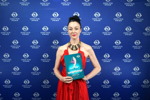 Dani Swan, Hollywood actress, choreographer, and dancer, attends Shen Yun Performing Arts at the Capitol Theatre in Sydney, Australia, on March 14, 2024. (NTD)