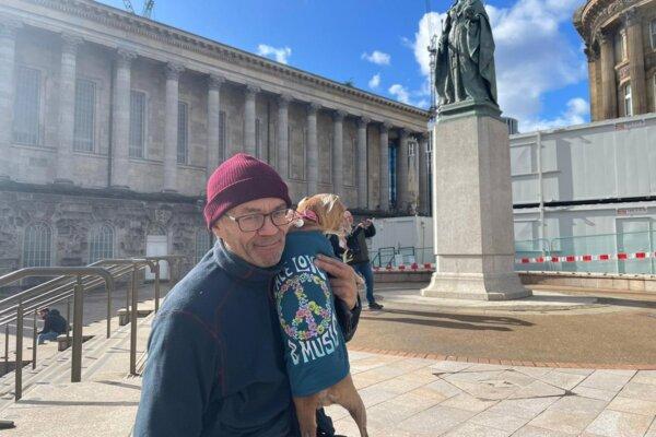 Local resident Peter supported the protest on March 23, 2024. (Bo Dacheng/The Epoch Times)