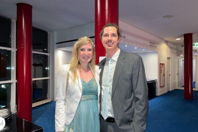 Vanessa and Dominique Papeo enjoyed Shen Yun's evening performance at the Theater am Marientor on April 23, 2024.(Anran/The Epoch Times)
