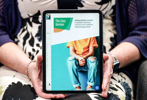 Dr. Hilary Cass, independent paediatrician, speaks about the publication of the Independent Review of Gender Identity Services for Children and Young People (The Cass Review) in west London, on April 9, 2024. (Yui Mok/PA Wire)