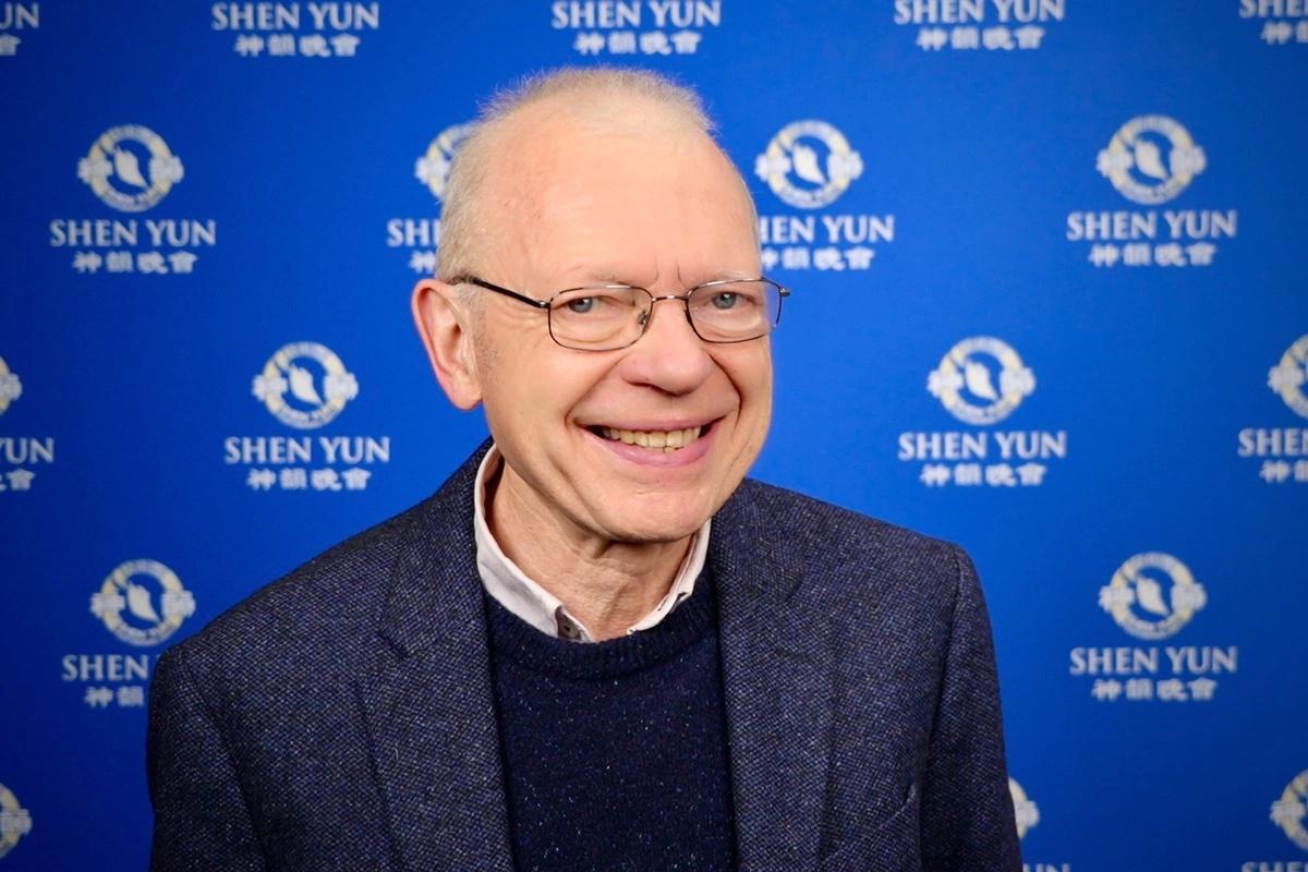 UK Lord Philip Alexander Hunt of Kings Heath attended Shen Yun Performing Arts at the International Conference Centre in Birmingham, UK, on Dec. 31, 2023. (NTD)