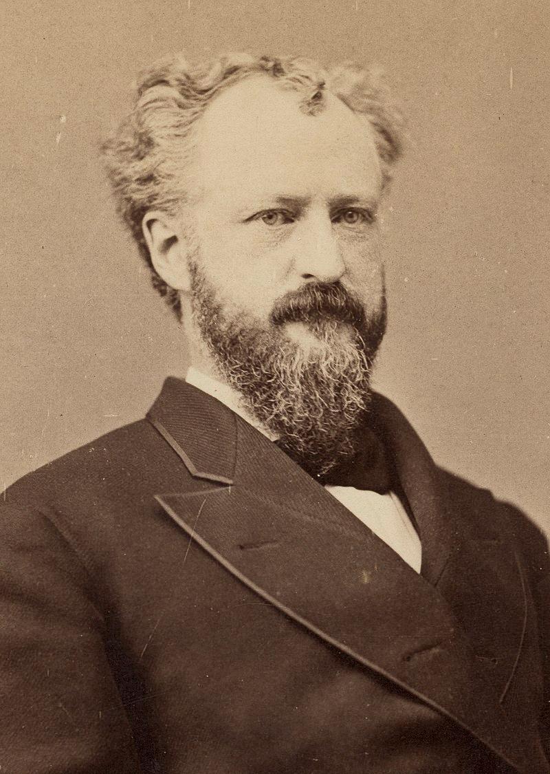 A portrait of Roscoe Conkling, circa 1876 from an 1868 negative, by John F. Jarvis. National Portrait Gallery. (Public Domain)