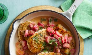 Rhubarb Sauce Adds Bold Flavor to Chicken Cutlets