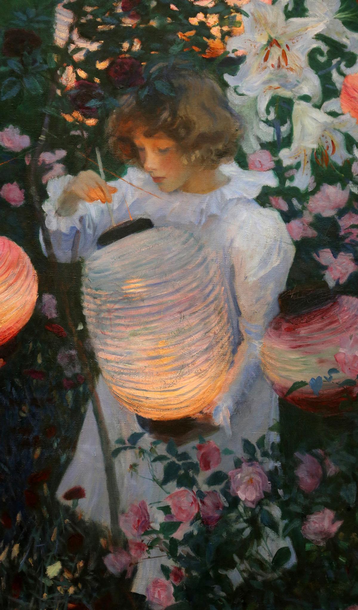 Detail of "Carnation, Lily, Lily, Rose," between 1885 and 1886, by John Singer Sargent. (<a title="User:Sailko" href="https://commons.wikimedia.org/wiki/User:Sailko">Sailko</a>/<a href="https://creativecommons.org/licenses/by/4.0/deed.en">CC BY 4.0 Deed</a>)