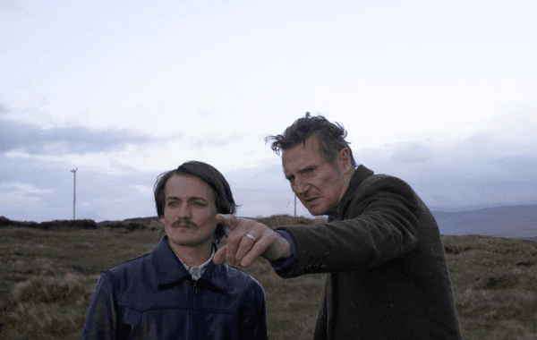 Finbar Murphy (Liam Neeson, R) gives advice to Kevin Lynch (Jack Gleeson), in "In the Land of Saints and Sinners." (Prodigal Films Limited)