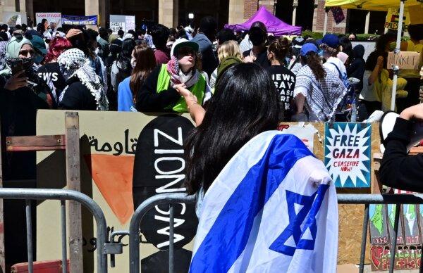 Dueling Pro-Palestine, Pro-Israel Protests Get Heated at UCLA
