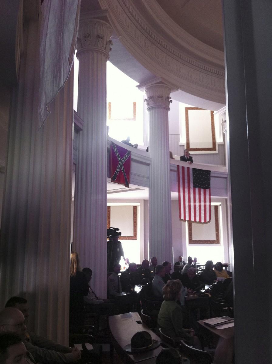 Confederate Flag in Old North Carolina State Capitol
