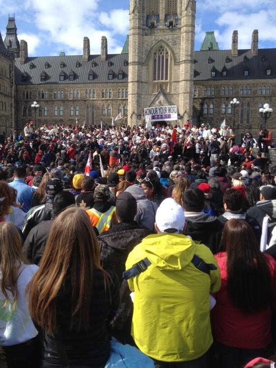Chief Slams Harper’s Absence at Rally for First Nations Walkers