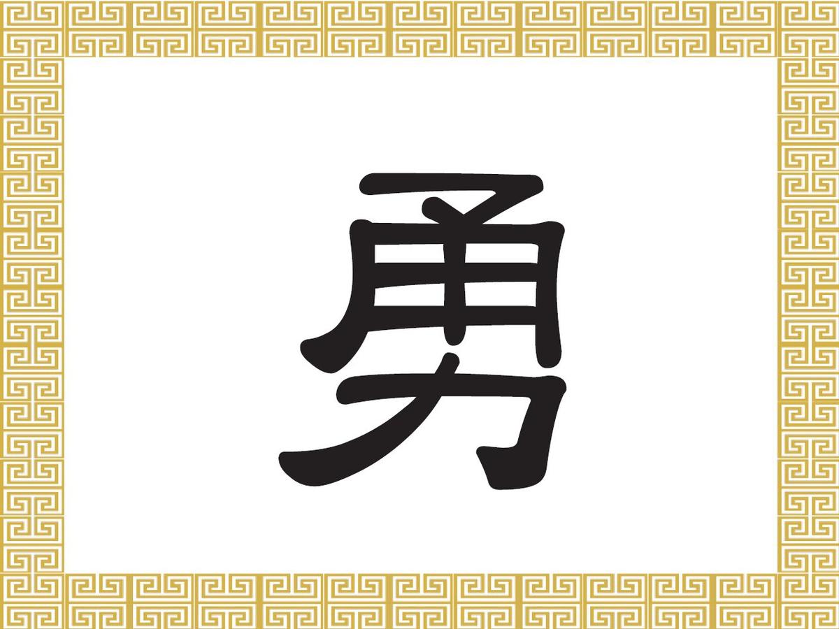 Chinese Character: Courage, Bravery (勇)