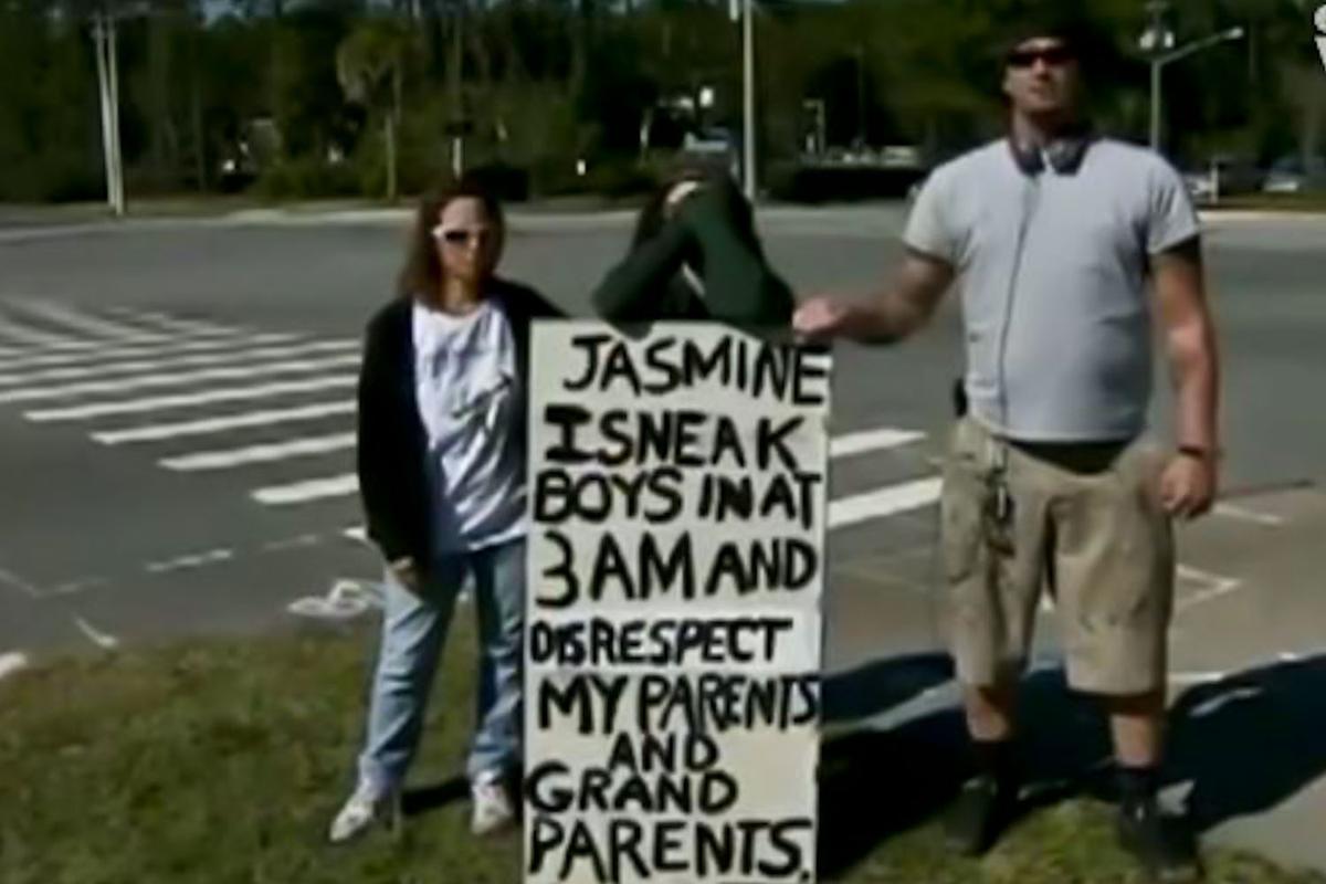 Parents Force Girl to Hold Sign: Punishing Teens