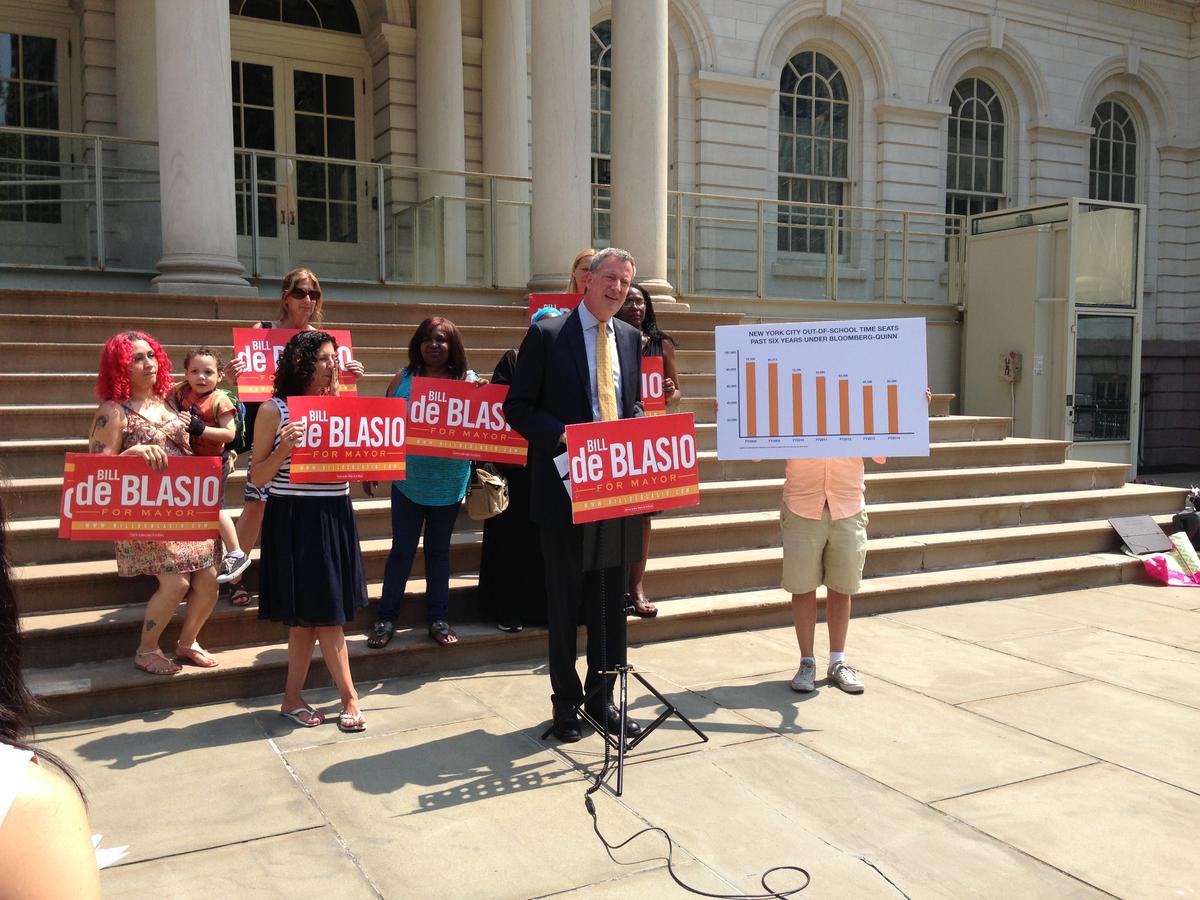 De Blasio Would Tax the Rich to Bring Back After School Seats
