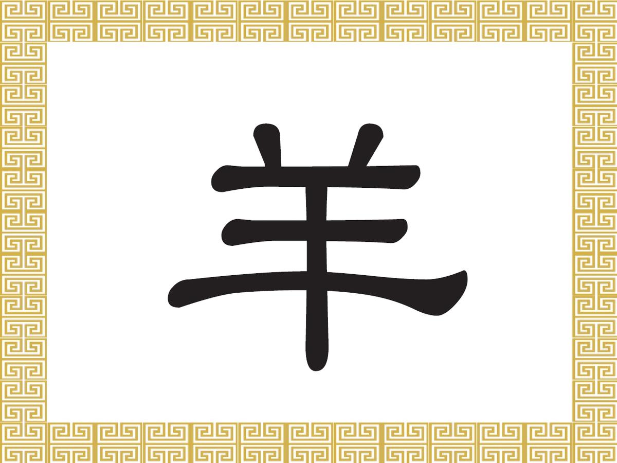 Chinese Character: Goat, Sheep (羊)