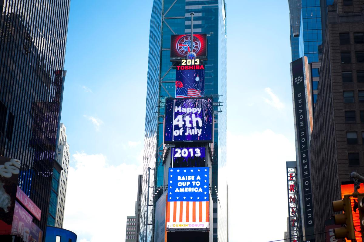 Fourth of July Moments in Times Square 