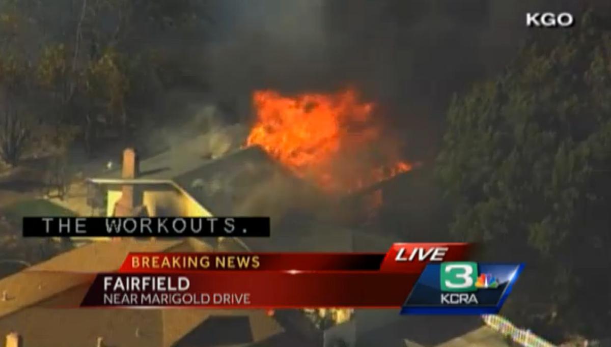 Fairfield: Firefighters Battling Grass Fire in California, Homes Burned