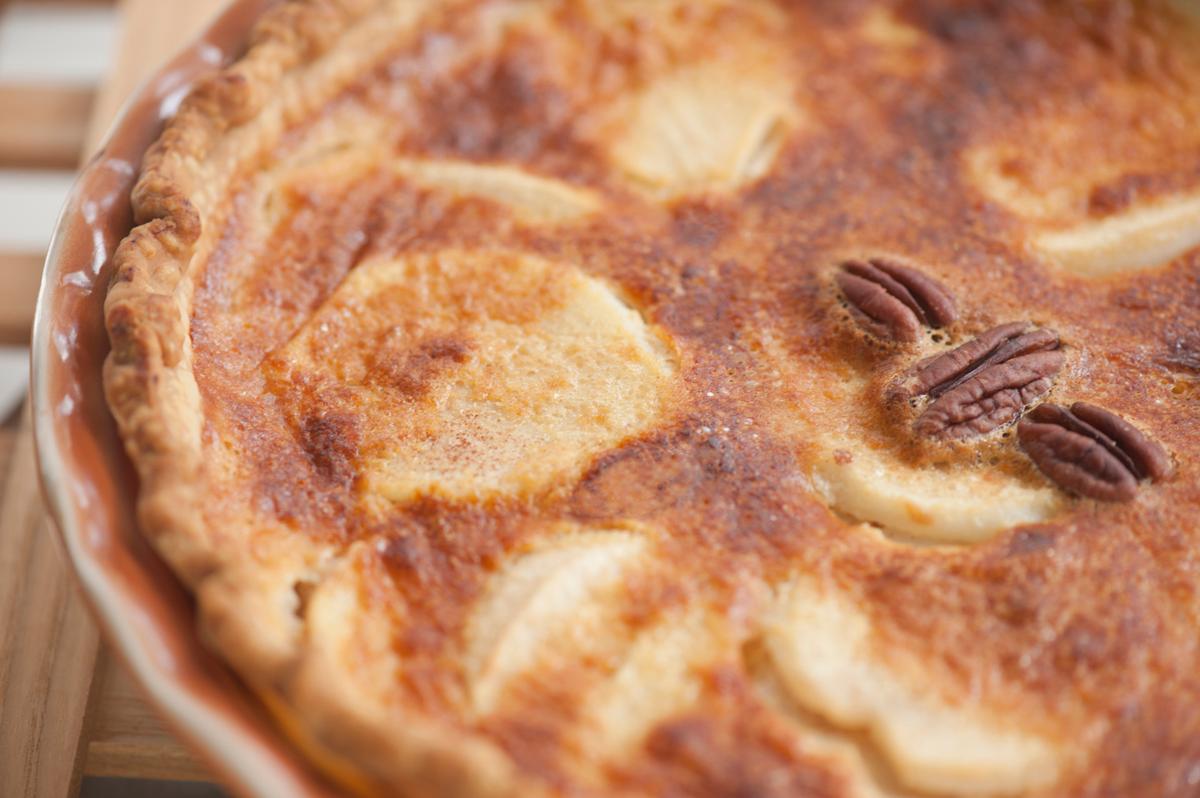 Custard Pie Made With Fall Pears