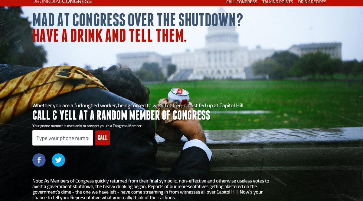 Drunk Dial Congress? A Website Offers That