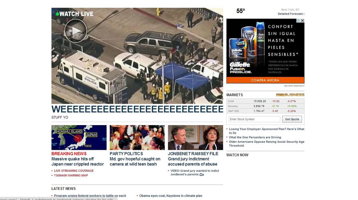 Fox News Website Hacked? Says ‘WEEEE... STUFF YO’